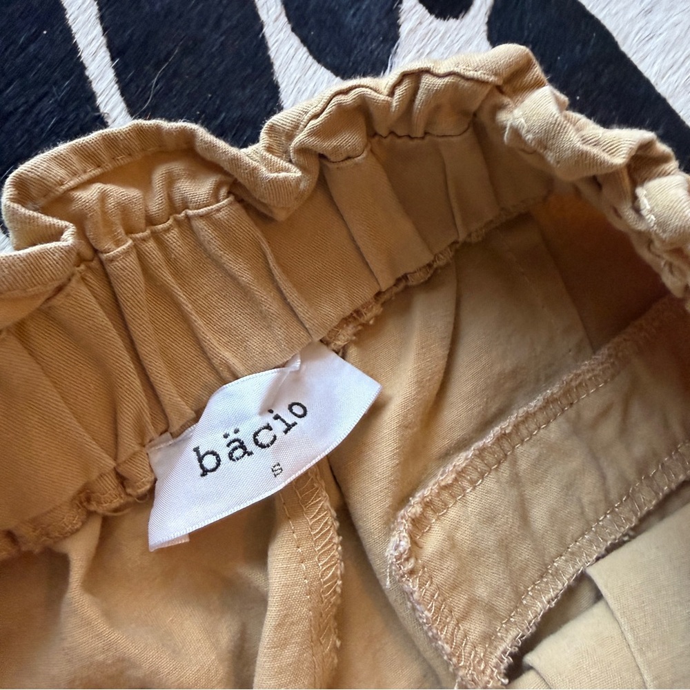 Khaki Paper Bag Pants - Picture 6 of 8